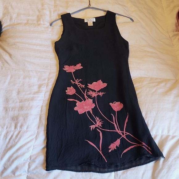 Petite Sophisticate Dresses & Skirts - Women's Floral Silk Dress